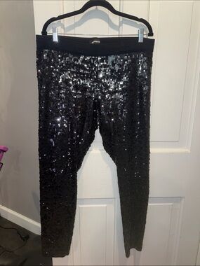 Express Black Sequin Pant